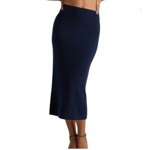 Eileen Fisher Deep Blue / purple Maxi Knit  Skirt & 🎁
